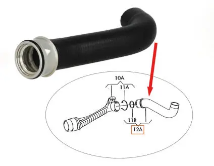 Патрубок интеркулера 1.9 TDI (AGR, ALH) нижний THERMOTEC DCW010TT