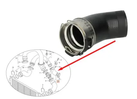 Патрубок системы турбонаддува 2.0 TDI THERMOTEC DCW096TT