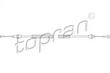 Трос, замок дверей перед. лівий (L-543mm) AUDI A6 01.97-01.05 Topran 109 452