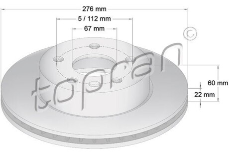 Тормозной диск Topran 400 857