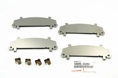 Комплект монтажных платин передних тормозных колодок TOYOTA 0494533260