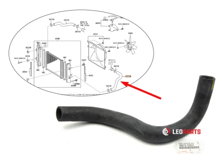Патрубок радиатора охлаждения TOYOTA 1657275241