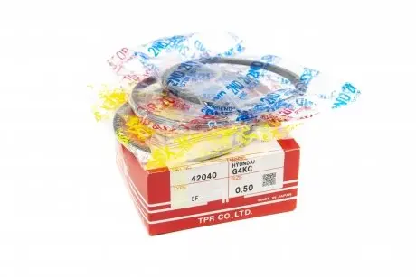 Кольца поршневые G4KD, G4KC, G4KA (ремонт 0,50 mm) комплект на двигатель TPR 42040050