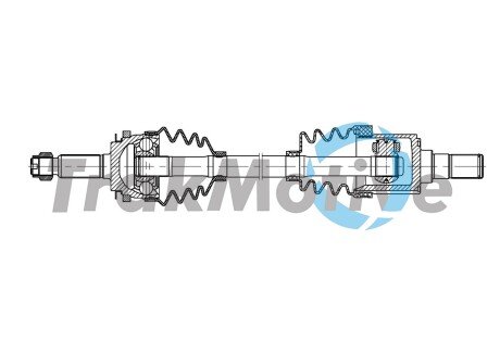 KIA Напіввісь передн. прав PICANTO I (SA) 1.1 04-11 TrakMotive 30-1913