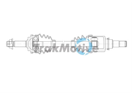 TOYOTA Напіввісь перед. лів. YARIS (P1) 1.0 99-05 TrakMotive 30-1989