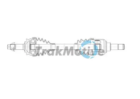 FIAT Напіввісь передн. PANDA (169) 1.1 03- TrakMotive 30-1992