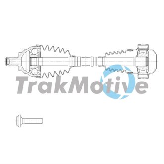 VW піввісь ліва L=510mm 36 зуб. GOLF VII 1.4 TSI 12-17, SEAT LEON (5F1) 1.4 TSI 12-20, AUDI A3 (8V1, 8VK) 1.4 TSI 14-17 TrakMotive 30-2136