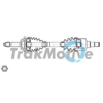 CHEVROLET Напіввісь передн. прав. AVEO / KALOS (T250, T255) 1.2 05-07 TrakMotive 30-2144