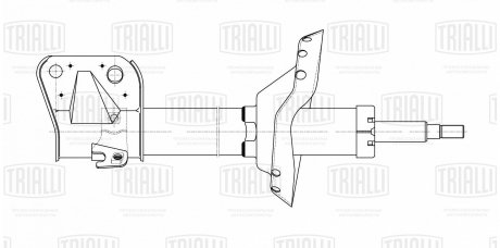 Амортизатор подвески Subaru Forester (08-) передн. лев. (AG 22154) Trialli AG22154