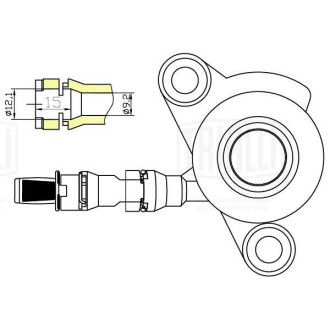 Подшипник выжимной Geely Emgrand X7 (13-) 2.0i / Chery Tiggo 4 (17-) 1.5i (гидра Trialli CT3002 (фото 1)