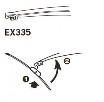 ExactFit Rear Щітка склоочисника,задня OEM (330мм) Trico EX335 (фото 1)