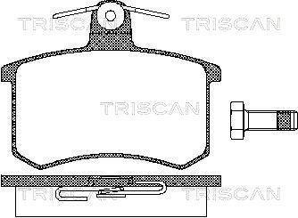 Комплект тормозных колодок, сзади TRISCAN 8110 10116 (фото 1)