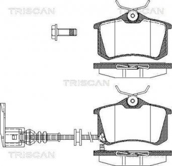 Комплект задних тормозных колодок TRISCAN 8110 29036