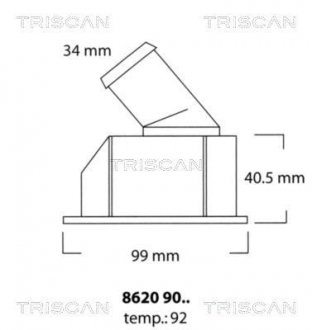 Термостат в корпусе TRISCAN 8620 9092 (фото 1)