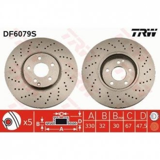Тормозной диск TRW DF6079S