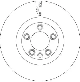 Диск гальмівний vw touareg "f d=368mm "04-10 TRW DF6772S