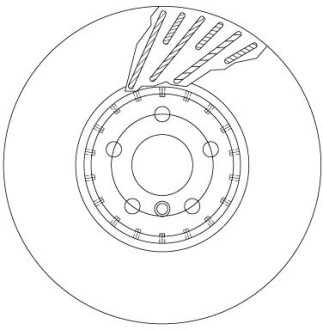 Диск тормозной BMW 5(G30)/7(G31) "FL D=348mm "15>> TRW DF6890S