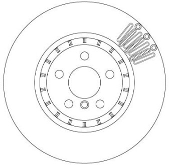 Диск тормозной BMW 5(G30,F90)/7(G11,G12) "R D=345mm "15>> TRW DF6892S