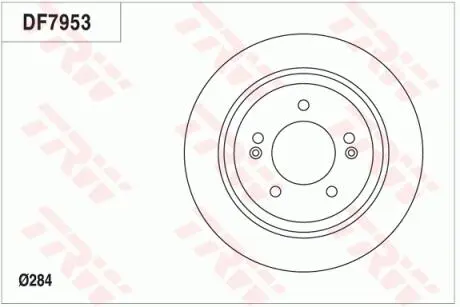 Диск тормозной hyundai/kia grandeur/optima/soul "r d=284mm "11>> TRW DF7953
