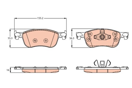 Гальмівні колодки TRW GDB2261