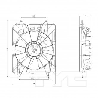 Вентилятор охлаждения в сборе Honda CR-V 2010-2016 TYC 682HDR035