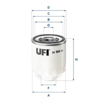 Масляний фiльтр UFI 23.664.00