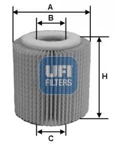 Масляний фiльтр UFI 25.150.00 (фото 1)