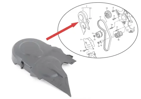 Кожух ремня ГРМ верхний 1.9 TDI VAG 045109107F