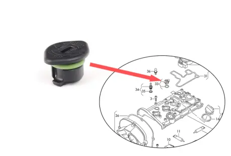 Оригинальная заглушка в ГБЦ 1.8-2.0 TSI/TFSI VAG 06H115418P