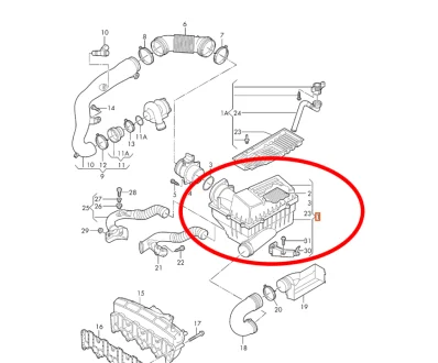 Корпус повітряного фільтра VAG 1K0129607S
