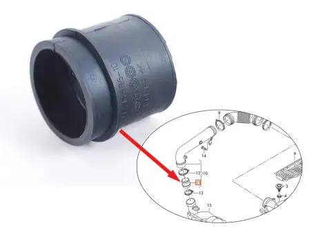 Патрубок воздушного фильтра (короткий) на турбину 1.8 TSI, 2.0 TFSI VAG 1K0129627C