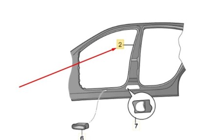 Уплотнитель передних дверей внутренний VAG 1Z0867365J