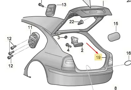 Ущільнювач кришки багажника VAG 1Z5827705A