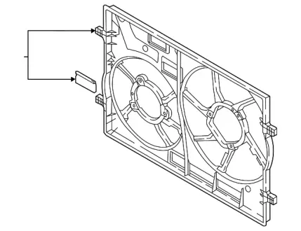 Диффузор вентиляторов VAG 3Q0121205B