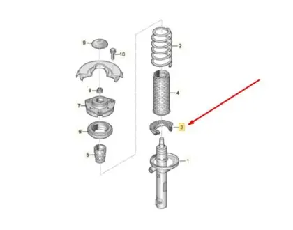 Прокладка пружины переднего амортизатора VAG 5Q0412545D