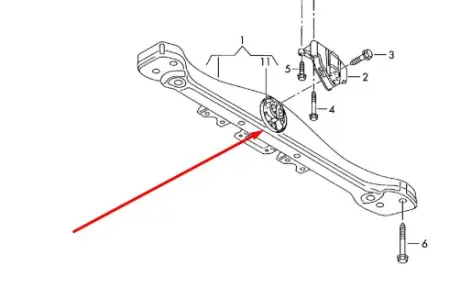 Оригінальна подушка коробки передач VAG 7L0399249B