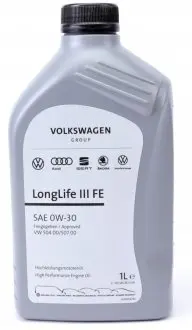 Масло моторное LongLife III FE 0W-30 (504.00/507.00), 1л VAG GS55545M2
