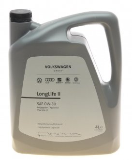 Масло моторное синтетическое "LongLife II 0W-30", 4л VAG GS60183M3 (фото 1)