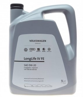 Моторное масло LongLife IV FE 0W-20 (508 / 509), 5л VAG GS60577M4