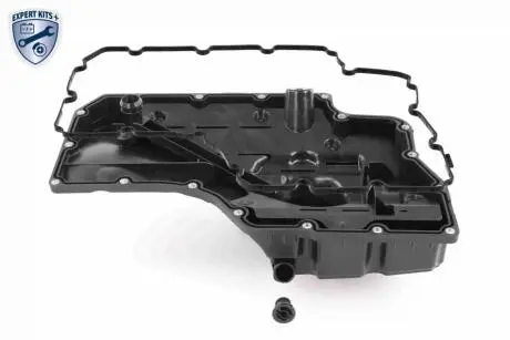 Масляний піддон (нижня частина, з отвором для датчика, пластик / pa (поліамід)) AUDI A4 ALLROAD B9, A4 B9, A5, A6 C8, A7, Q7 VW TOUAREG 2.0-3.0 05.15- VAICO V10-5578