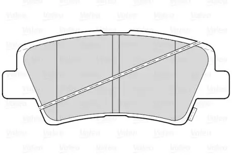 Гальмівні колодки дискові HYUNDAI/KIA/SSANGYONG Actyon/Ceed/i30/Optima/Picanto "1,0-2,0 "R "10>> Valeo 302335