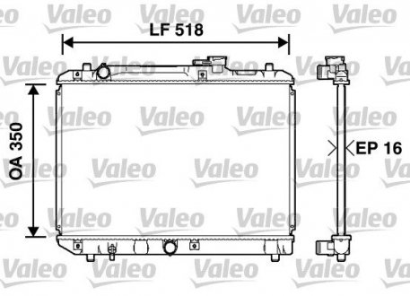 Радиатор охлаждения двигателя Valeo 732750 (фото 1)