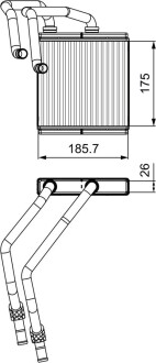 Радіатор пічки Valeo 811544