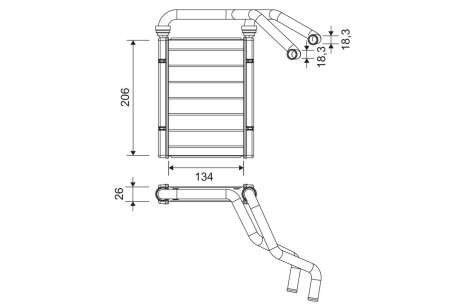 Радіатор пічки Valeo 811594