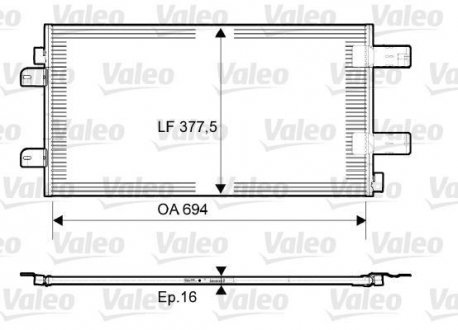 Радиатор кондиционера Valeo 814003 (фото 1)