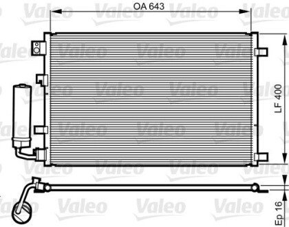 Радиатор кондиционера Valeo 814008