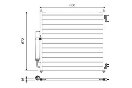 Радиатор кондиционера Valeo 814053