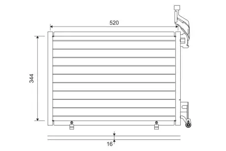 Радиатор кондиционера Valeo 814075