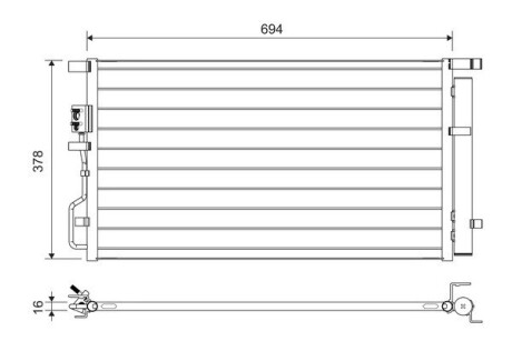 Радиатор кондиционера Valeo 822614