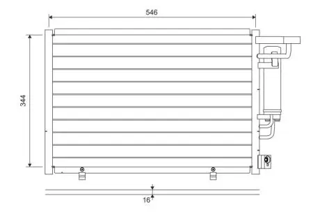 Радіатор кондиціонера TRANSIT COURIER 1.5 TDCi 14-23 Valeo 822699